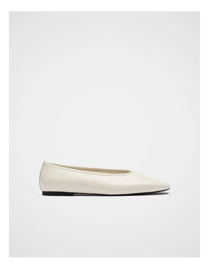 Jordan Square Toe Ballet in Cream Croc image 1