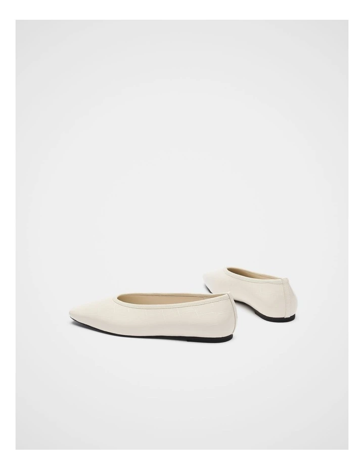 Jordan Square Toe Ballet in Cream Croc image 4