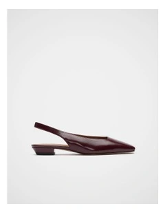 Penny Slingback in Plum Red