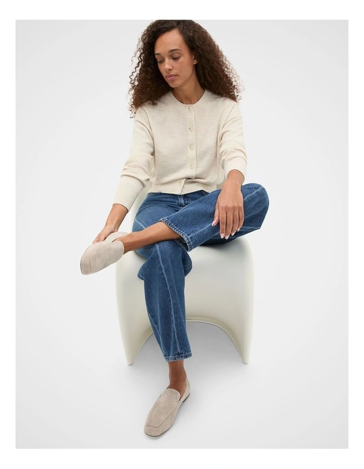 Claire Loafer in Oat Suede image 2