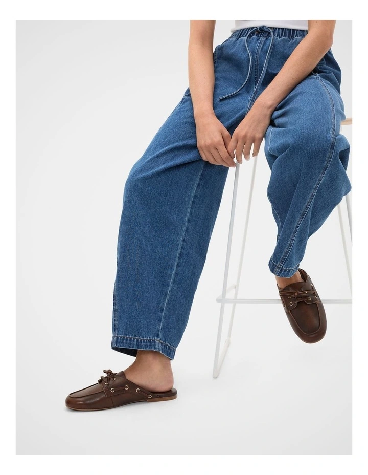 Kit Boat Shoe Mule in Chocolate image 2