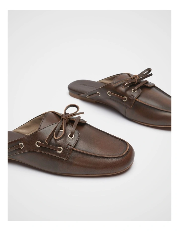 Kit Boat Shoe Mule in Chocolate image 3