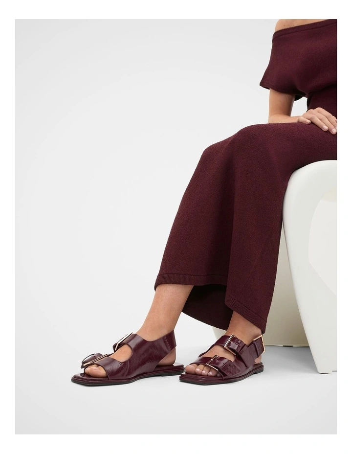 Iris Triple Buckle Sandal in Purple image 2