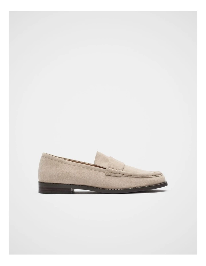 Kyla Loafer in Oat Suede image 1