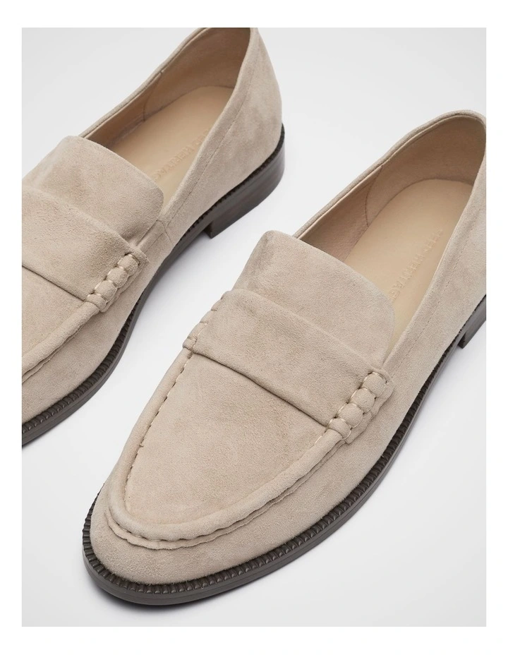Kyla Loafer in Oat Suede image 3