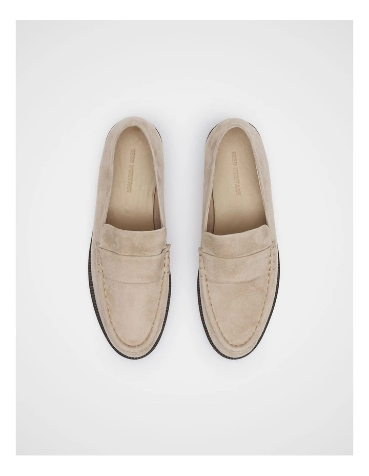 Kyla Loafer in Oat Suede image 4
