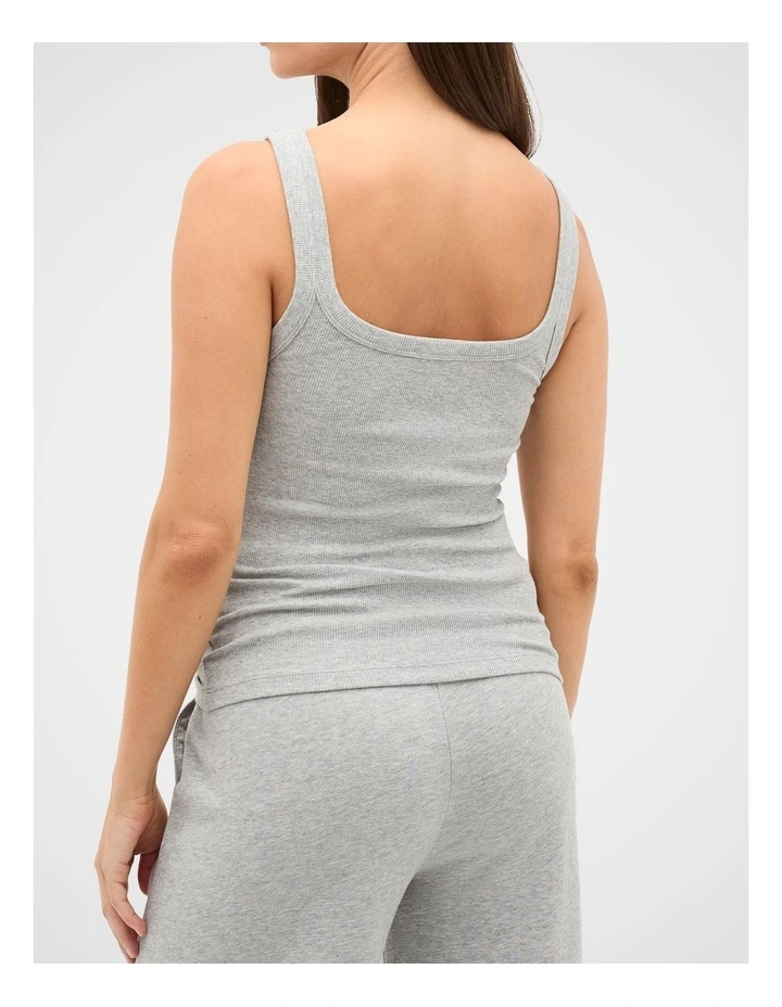 Core Heritage Rib Tank in Pale Slate Marle image 2
