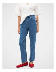 Core Straight Leg Stretch Jeans in Blue
