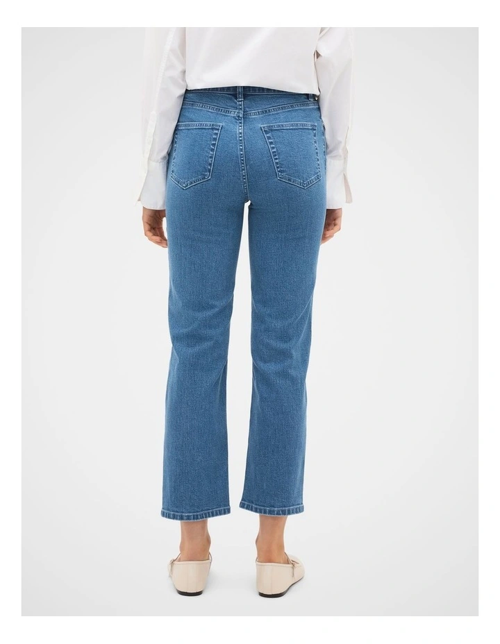 Core Straight Leg Stretch Jeans in Blue image 3
