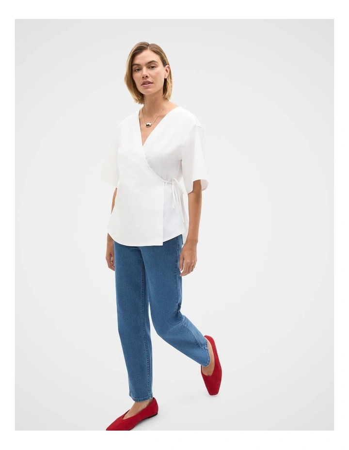 Core Straight Leg Stretch Jeans in Blue image 3