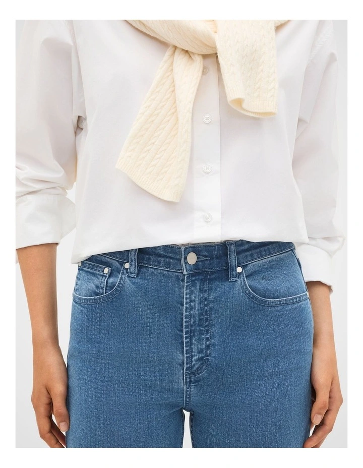 Core Straight Leg Stretch Jeans in Blue image 4