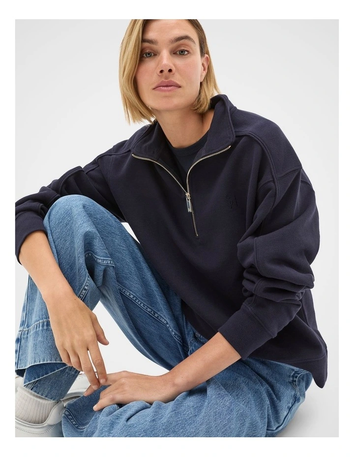 Heritage Zip Sweat in Twilight Blue image 1