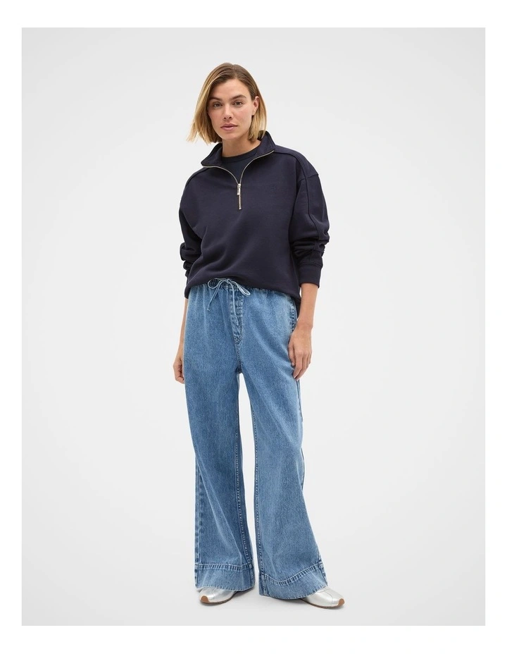 Heritage Zip Sweat in Twilight Blue image 3