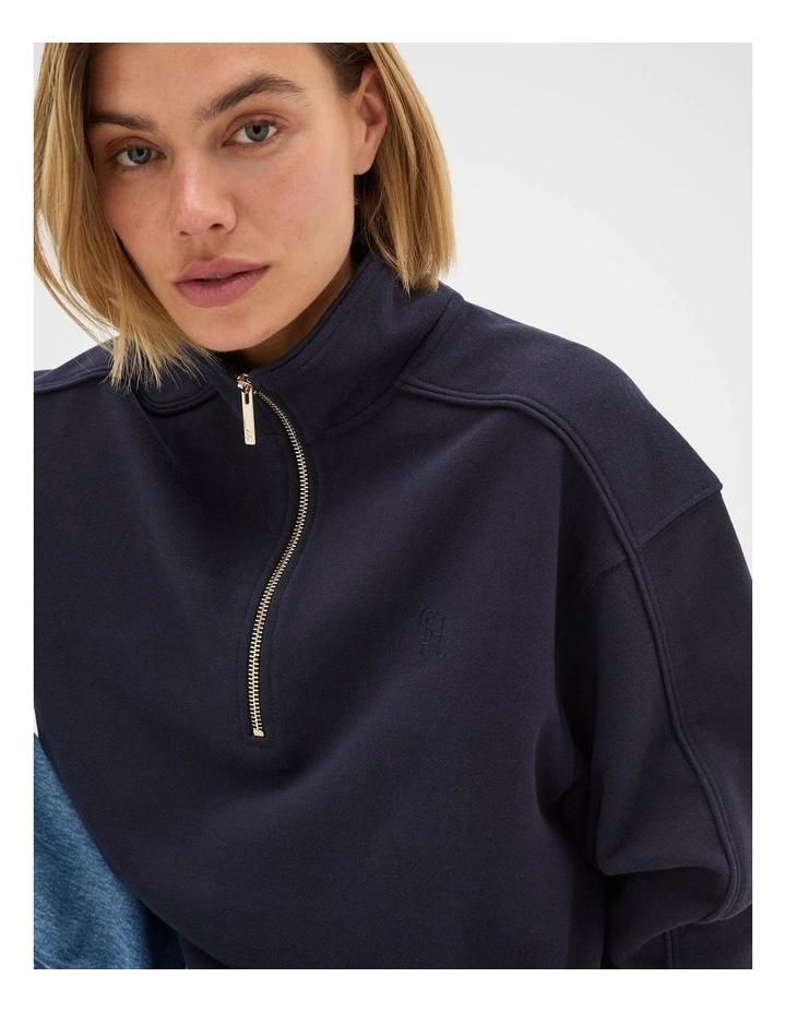 Heritage Zip Sweat in Twilight Blue image 4