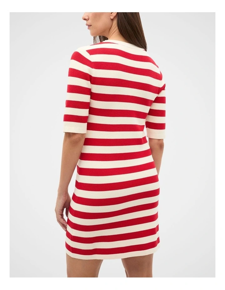 Textured Stripe Knit Mini Dress image 2