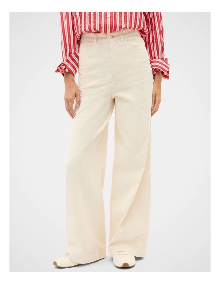 Corduroy Pant in Coconut Cream image 1