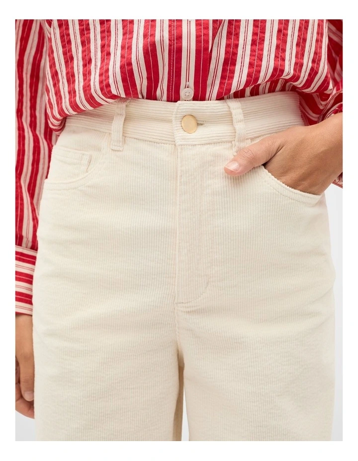 Corduroy Pant in Coconut Cream image 4