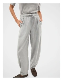 Soft Suiting Barrel Leg Pant in Pale Slate Crossdye