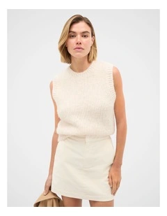 Lofty Neat Vest in Mist Marle