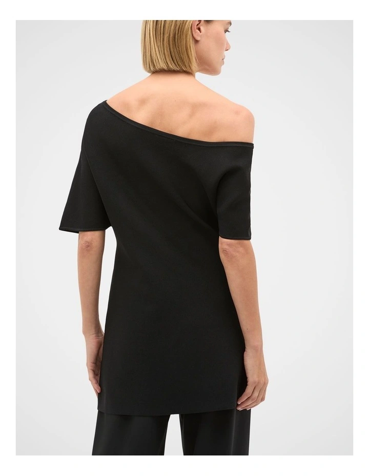 Crepe Knit Drape Shoulder Tunic image 2