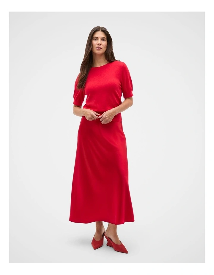 Satin Midi Skirt image 3