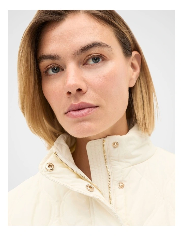 Quilted Vest in Coconut Cream image 3