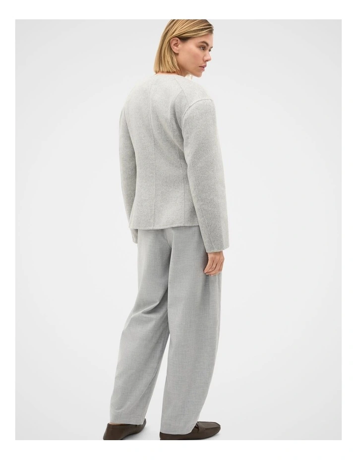 Button Through Jacket in Pale Slate Marle image 2