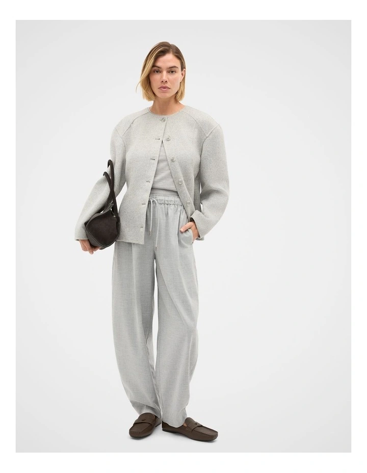 Button Through Jacket in Pale Slate Marle image 3