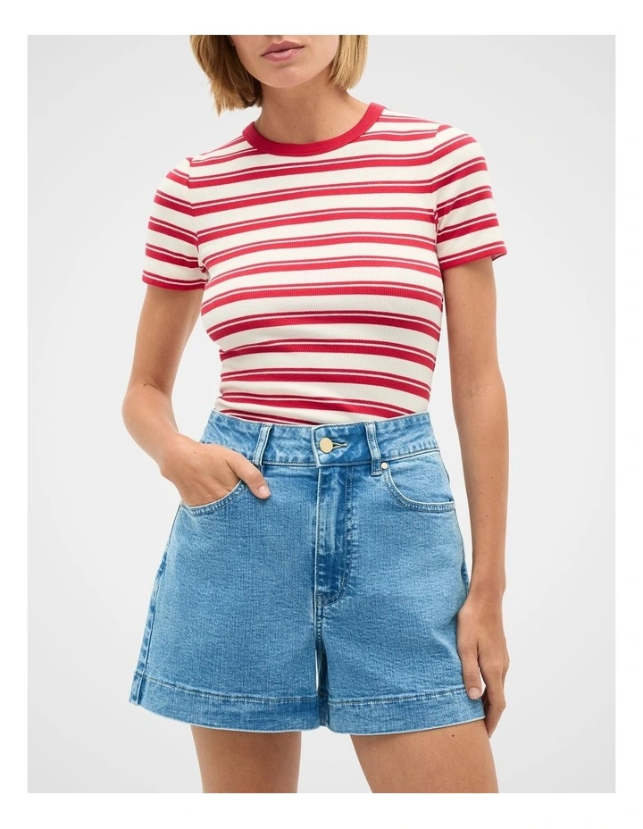 Denim High Waisted Short image 1