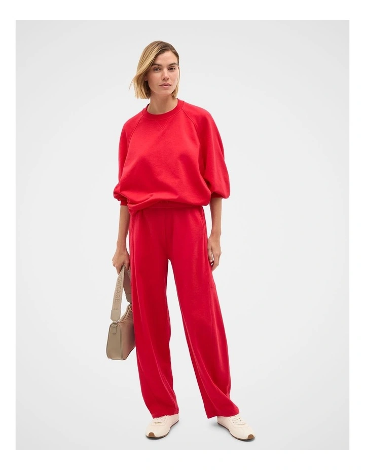 Soft Terry Trackpant in Poppy image 4