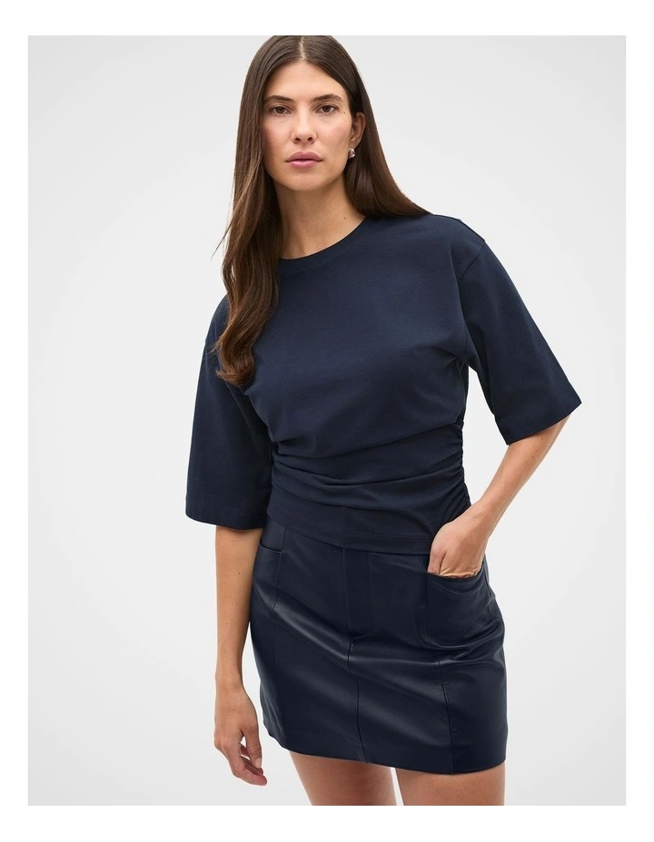 Waisted Crop Tee in Twilight Blue image 1