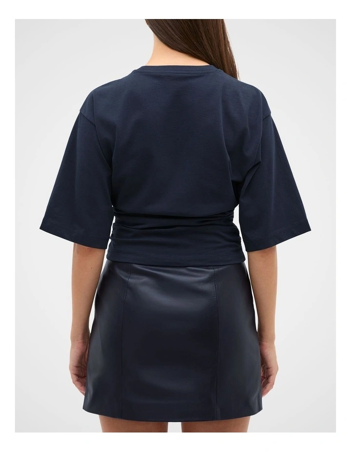 Waisted Crop Tee in Twilight Blue image 2