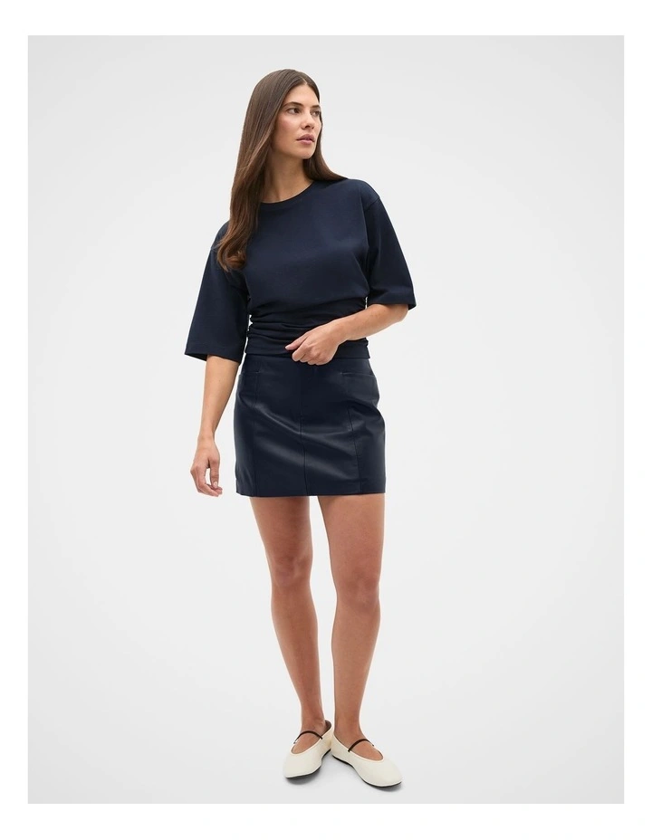 Waisted Crop Tee in Twilight Blue image 3