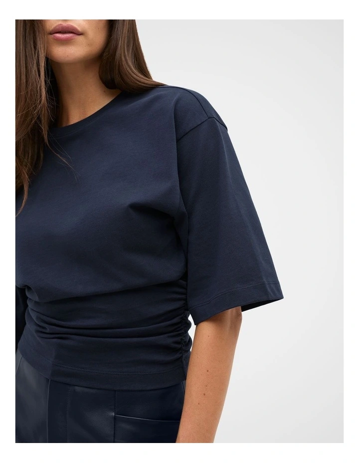 Waisted Crop Tee in Twilight Blue image 4