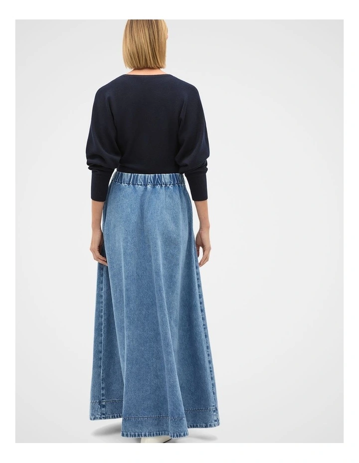 Elasticated Denim Skirt image 2