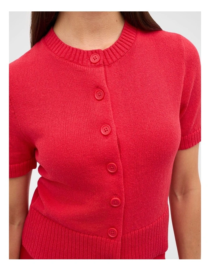 Textured Cotton Blend Cardigan image 4