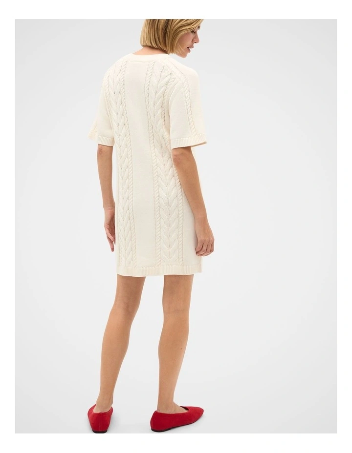 Cotton Cable Knit Mini Dress image 2