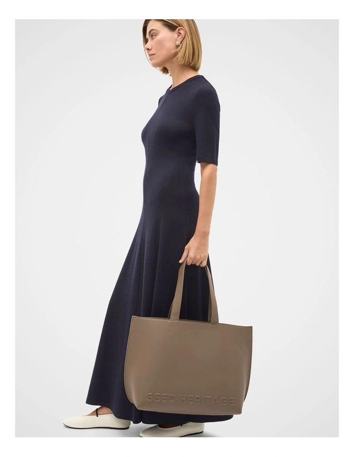 Logo Detail Tote in Dark Cashew image 2