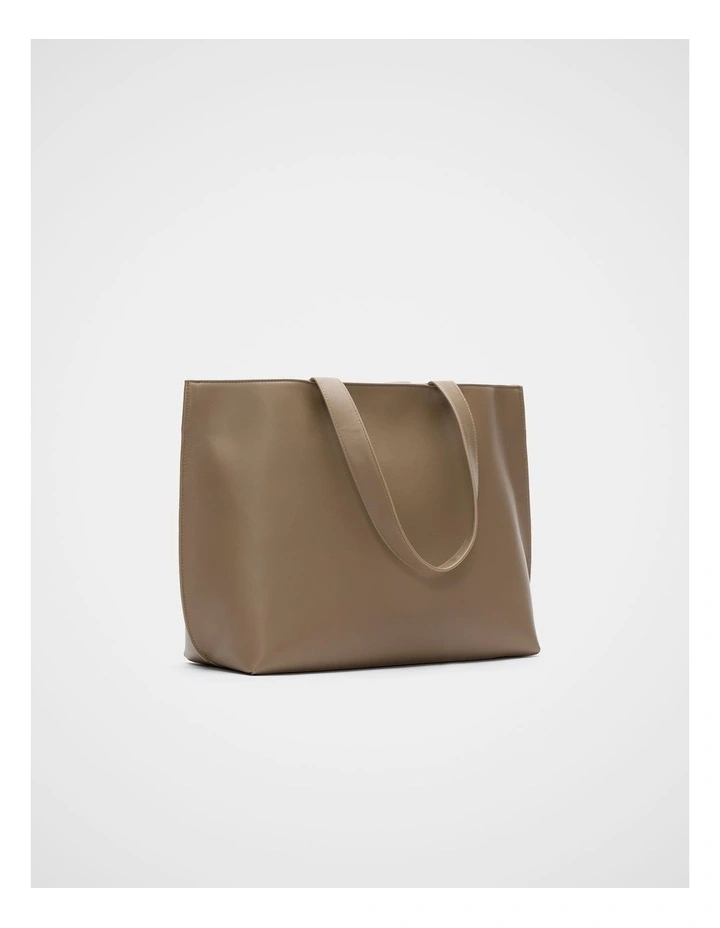 Logo Detail Tote in Dark Cashew image 3