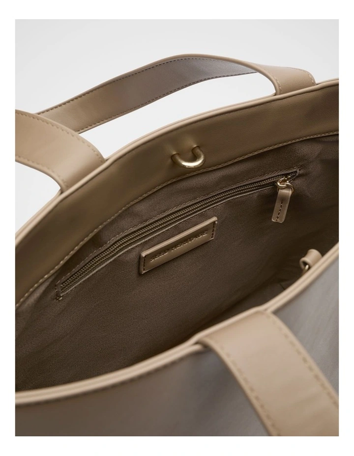 Logo Detail Tote in Dark Cashew image 4