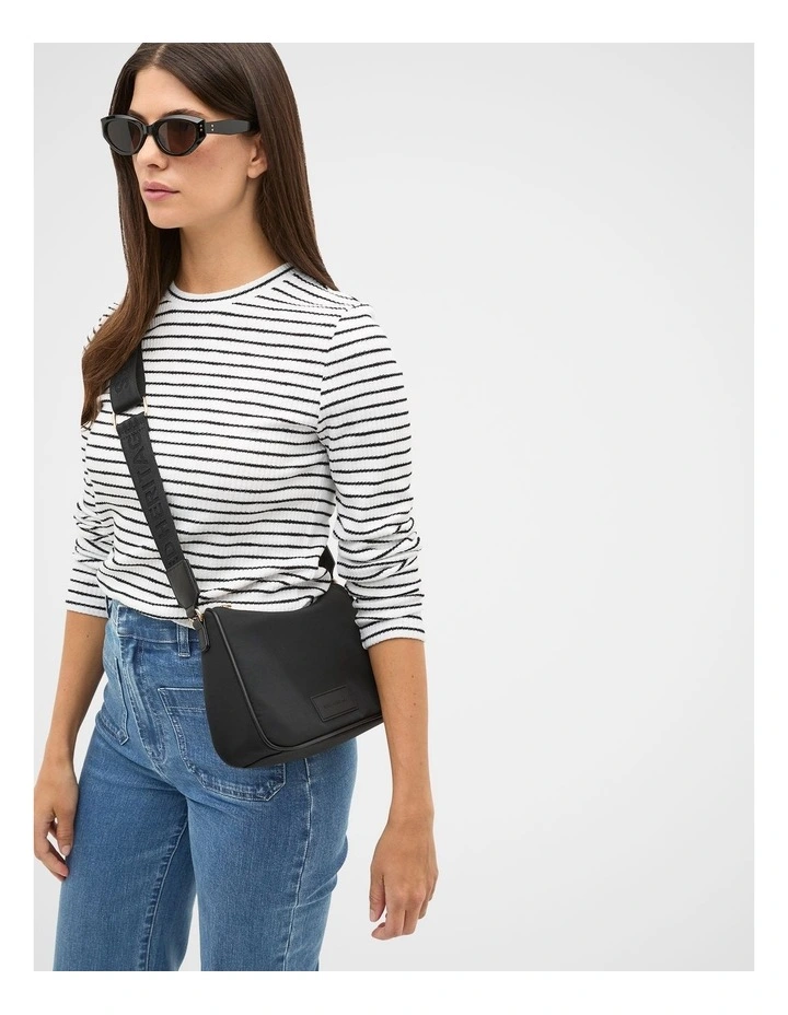 Tech Essential Crossbody Bag in Black image 2