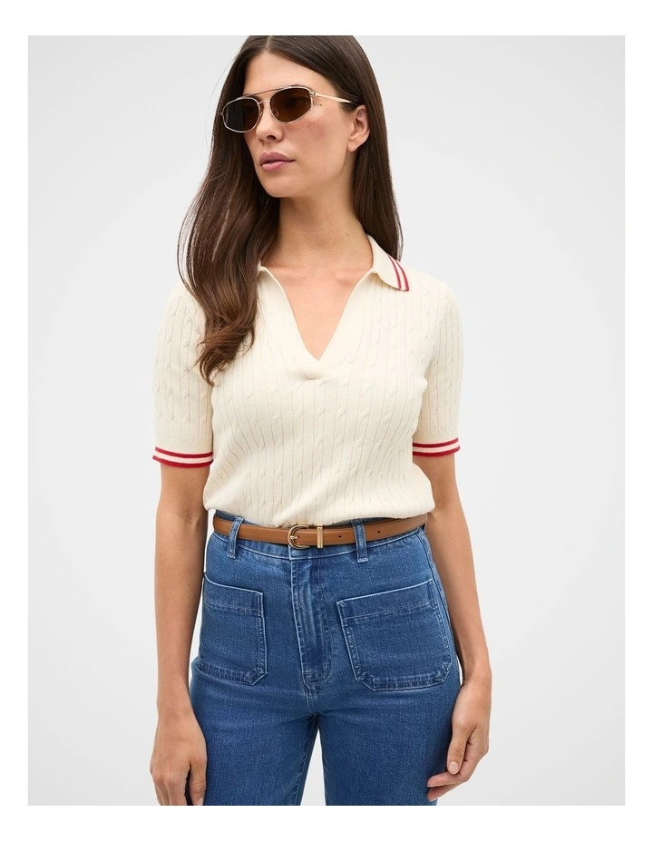 Raven Metal Keeper Belt in Tan image 2