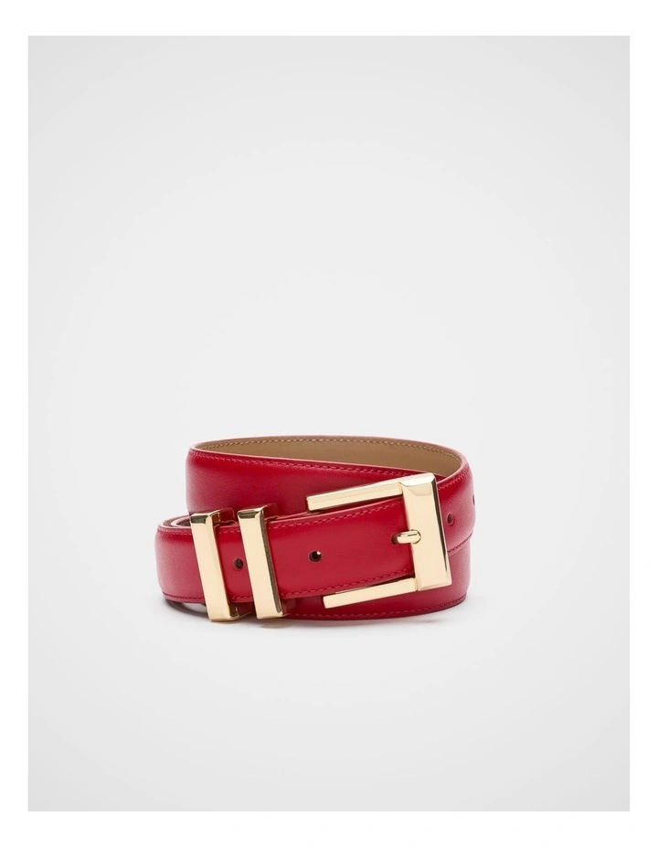 Elle Square Buckle Belt in Poppy image 1