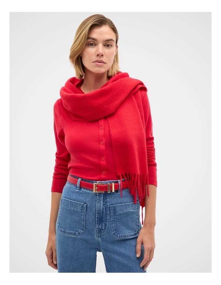 Elle Square Buckle Belt in Poppy image 2