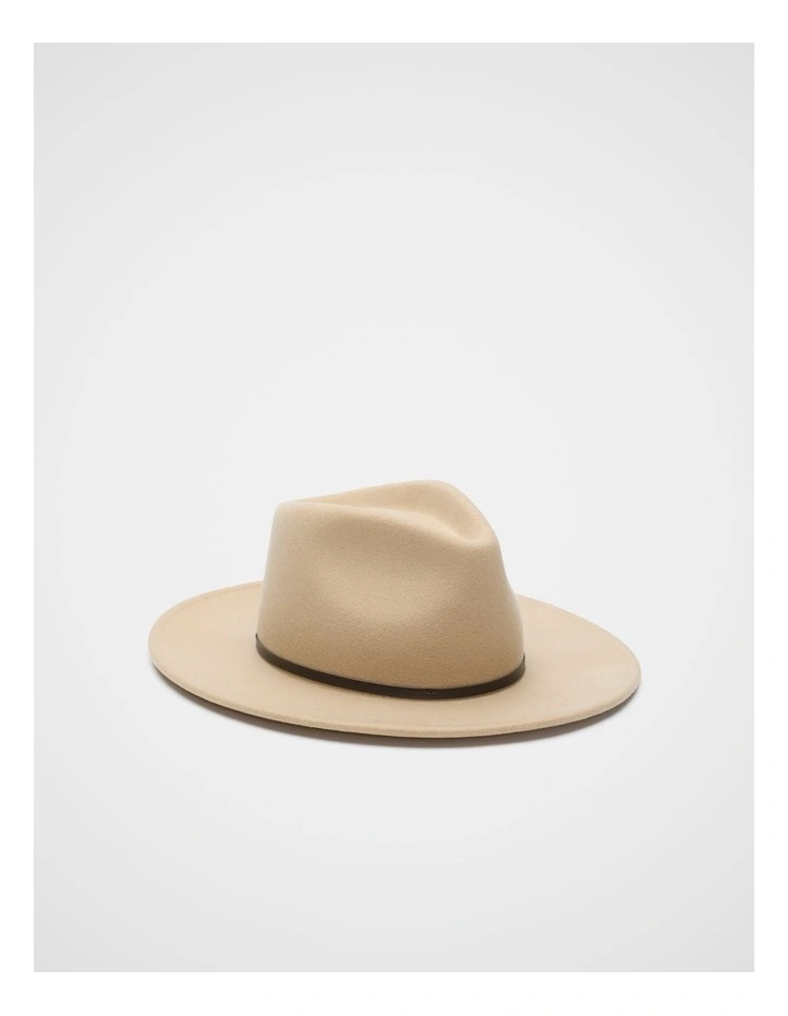 Wool Fedora in Light Sandstone image 1