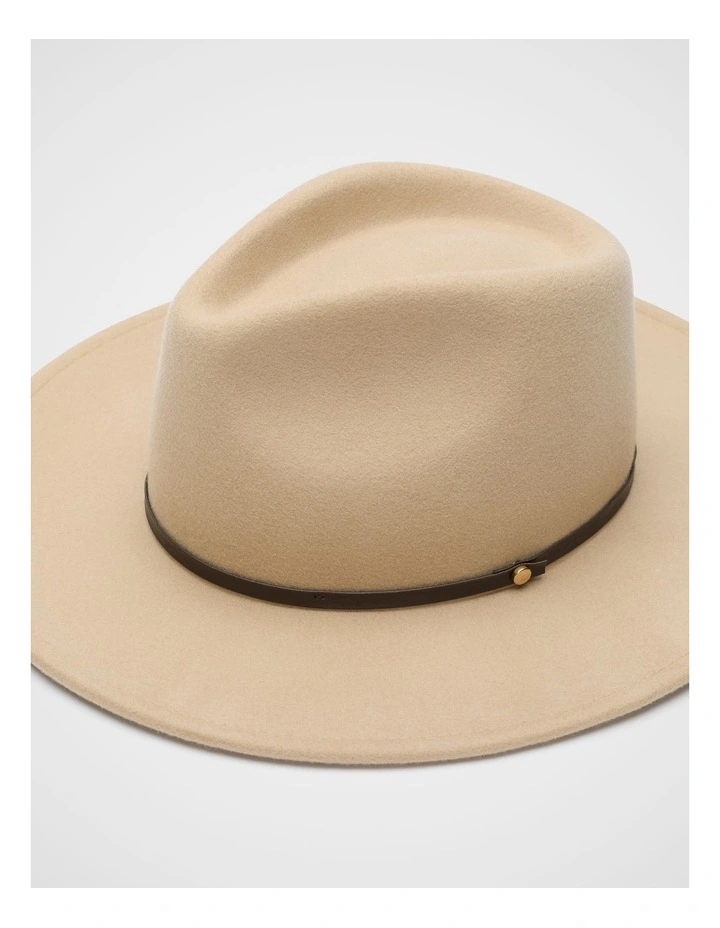 Wool Fedora in Light Sandstone image 3