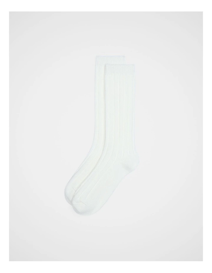 Boot Sock in Cream image 1