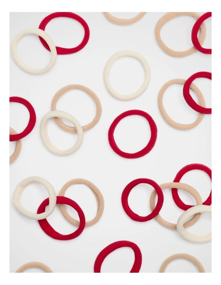 Hair Tie Set in Poppy image 2