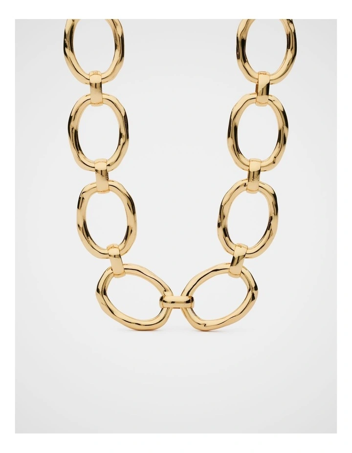 Large Link Necklace in Gold image 1