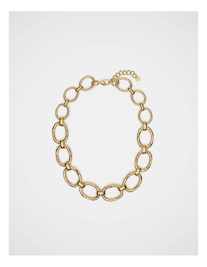 Large Link Necklace in Gold image 3